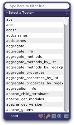 PHPfr 1.0 interface